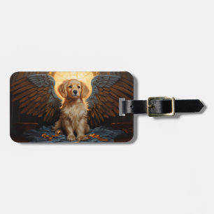 Étiquette À Bagage Golden Retriever chiot Angel