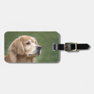 Étiquette À Bagage Golden retriever en plan rapproché