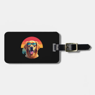 Étiquette À Bagage Golden Retriever pour enfants garçons filles lunet