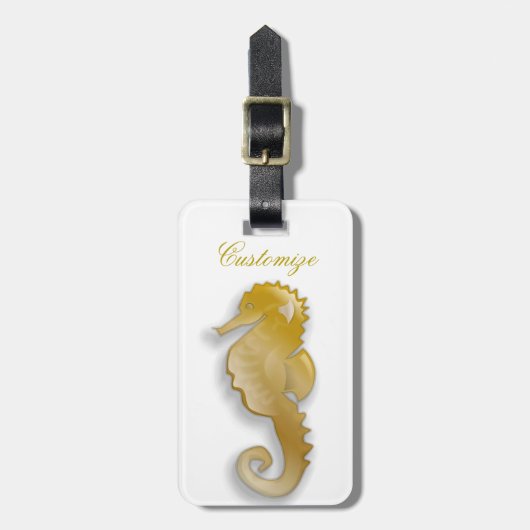 Étiquette À Bagage Golden Seahorse Thunder_Cove (Devant Vertical)