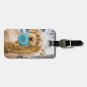 Étiquette À Bagage Goldendoodle Carré Dîner Bowl (Devant horizontal)