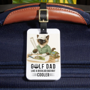 Étiquette À Bagage Golf à thème pour Amoureux des chats en Fête des p