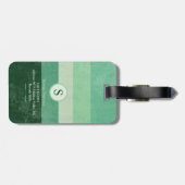 Étiquette À Bagage Golf avec Golf Club Elegant Vert (Dos horizontal)