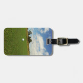 Étiquette À Bagage Golf Ball Sur Le Vert, (Devant horizontal)