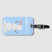 Étiquette À Bagage Golf balle Snowman (Devant Horizontal)