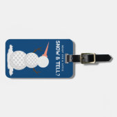 Étiquette À Bagage Golf balle Snowman (Devant horizontal)