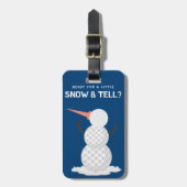 Étiquette À Bagage Golf balle Snowman (Devant Vertical)