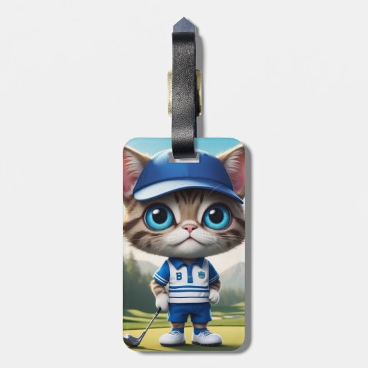 Étiquette À Bagage Golf Cat (Dos Vertical)