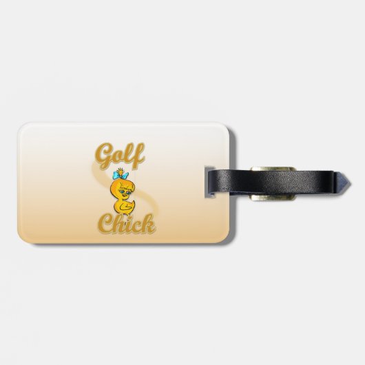 Étiquette À Bagage Golf Chick (Dos horizontal)