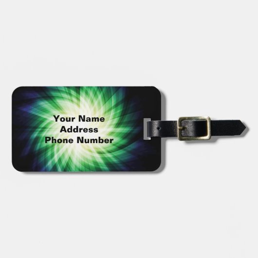 Étiquette À Bagage Golf cool Green (Devant horizontal)