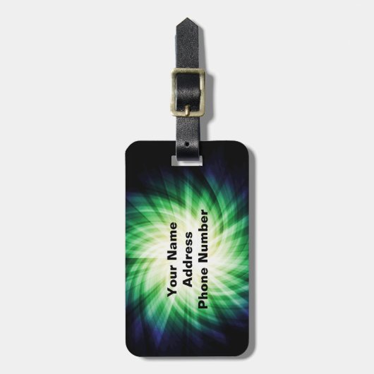 Étiquette À Bagage Golf cool Green (Devant Vertical)