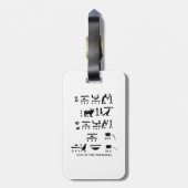 Étiquette À Bagage "Golf en Hiéroglyphes égyptiens" (Dos Vertical)