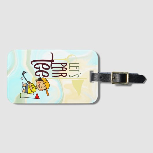 Étiquette À Bagage Golf Let Par Tee (Devant Horizontal)