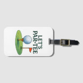 Étiquette À Bagage Golf Let's Par tee (Devant Horizontal)