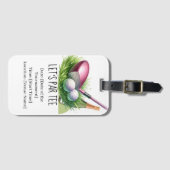 Étiquette À Bagage Golf Let's Par Tee pour tournoi féminin (Devant Horizontal)