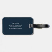 Étiquette À Bagage Golf Lover Cross Club bleu foncé (Dos horizontal)