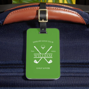 Étiquette À Bagage Golf Lover Cross Club Green