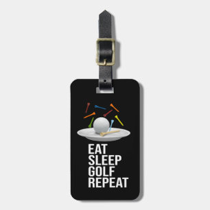 Étiquette À Bagage Golf Manger Sleep Golf Repeat