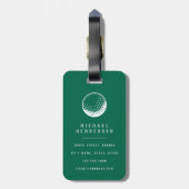 Étiquette À Bagage Golf personnalisé  (Dos Vertical)