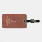 Étiquette À Bagage Golf Player Modern cool brick-red  (Dos horizontal)