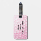 Étiquette À Bagage Golf Tee | Rose (Dos Vertical)