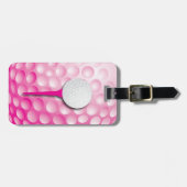 Étiquette À Bagage Golf Tee | Rose chaud (Devant horizontal)