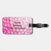 Étiquette À Bagage Golf Tee | Rose chaud (Dos horizontal)