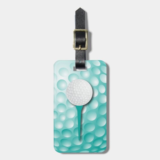 Étiquette À Bagage Golf Tee | TURQUOISE (Devant Vertical)