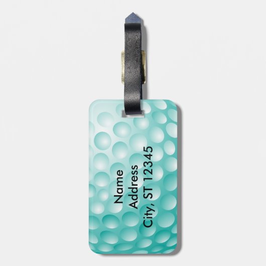 Étiquette À Bagage Golf Tee | TURQUOISE (Dos Vertical)