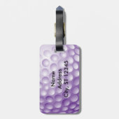 Étiquette À Bagage Golf Tee | Violet (Dos Vertical)