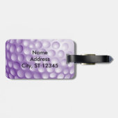 Étiquette À Bagage Golf Tee | Violet (Dos horizontal)