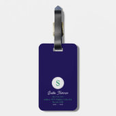 Étiquette À Bagage Golf vert avec Golf Club Élégant (Dos Vertical)