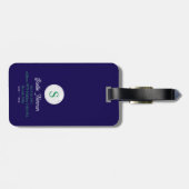 Étiquette À Bagage Golf vert avec Golf Club Élégant (Dos horizontal)