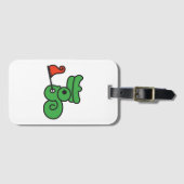 Étiquette À Bagage Golf Wang Vert et Rouge Vifs (Devant Horizontal)