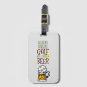 Étiquette À Bagage Golf week-end avec boule et bière  (Devant Vertical)