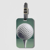 Étiquette À Bagage Golfball sur Tee (Devant Vertical)