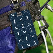 Étiquette À Bagage Golfer Monogramme Motif concepteur initial