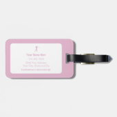 Étiquette À Bagage Golfer Personalized Name Modern Pink & White (Dos horizontal)