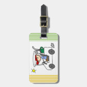 Étiquette À Bagage Golfeur dans le chariot de golf (Devant Vertical)