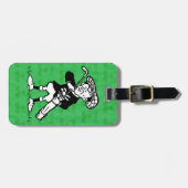 Étiquette À Bagage Golfeur personnalisé de bande dessinée de golf (Devant horizontal)