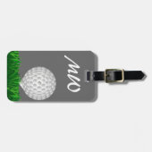 Étiquette À Bagage Golfeur personnalisé de boule de golf (Devant horizontal)