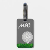 Étiquette À Bagage Golfeur personnalisé de boule de golf (Dos Vertical)