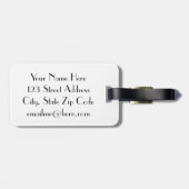 Étiquette À Bagage Golfing Tee Time Photographie En Cuir Noir Pour Ho (Dos horizontal)