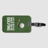 Étiquette À Bagage Golflife est meilleur quand vous jouez au golf (Devant Horizontal)