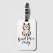 Étiquette À Bagage Good Vibes Only (Devant Vertical)