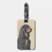 Étiquette À Bagage Gordon Setter Peinture - Joli art original chien (Dos Vertical)