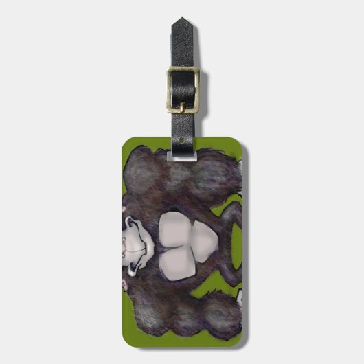 Étiquette À Bagage Gorilla (Devant Vertical)