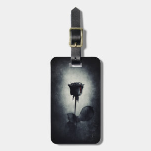 Étiquette À Bagage Goth Black Rose Dripping Blood