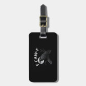 Étiquette À Bagage Gothic F-Caw-F Humor Funny Crow (Devant Vertical)