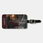 Étiquette À Bagage Gothic Medieval Maiden In Castle with Dogs (Devant horizontal)